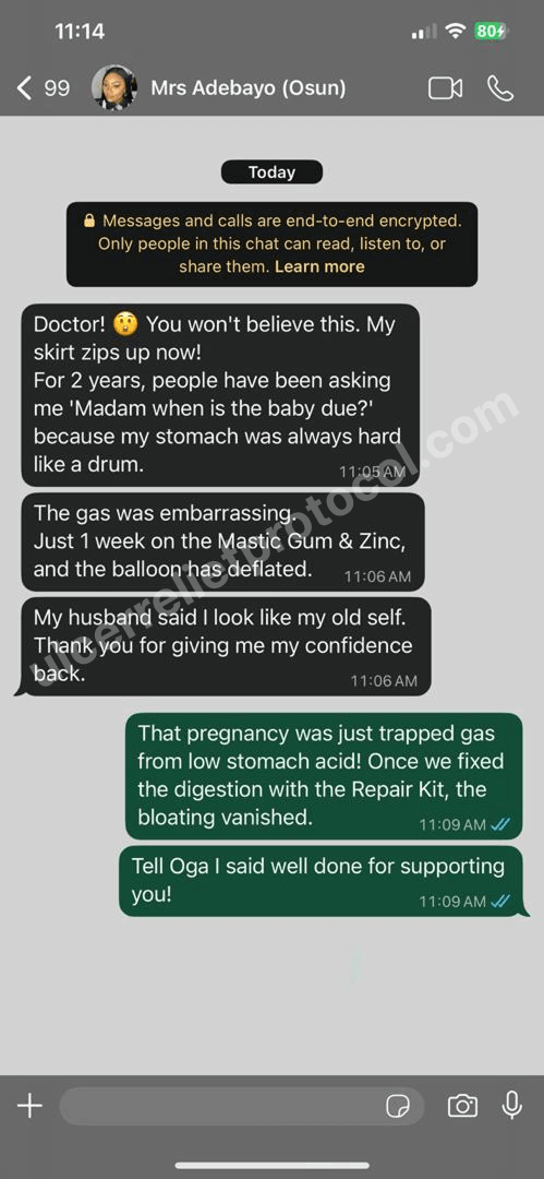 Mrs Adebayo's whatsapp review